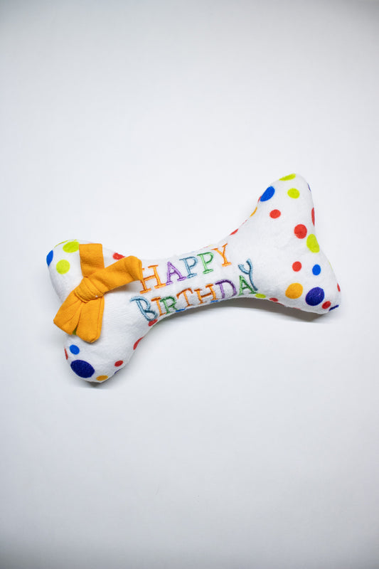 Happy Birthday Stuffed Dog Toy