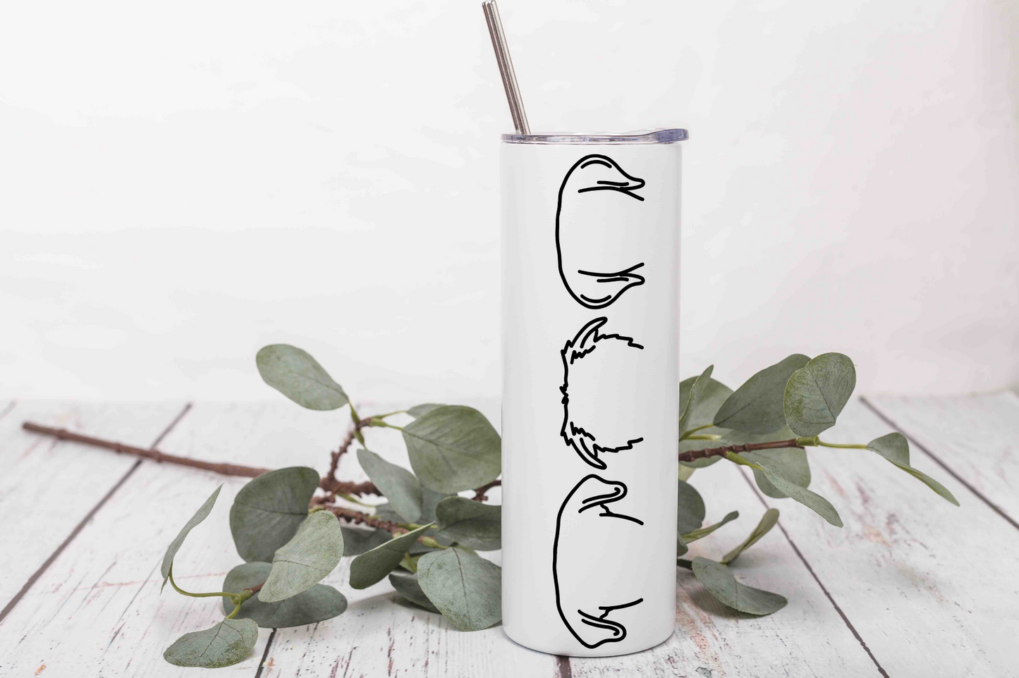 Custom Dog Outline Tumbler