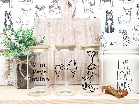 Custom Dog Outline Cup / ALL PETS AVAILABLE!