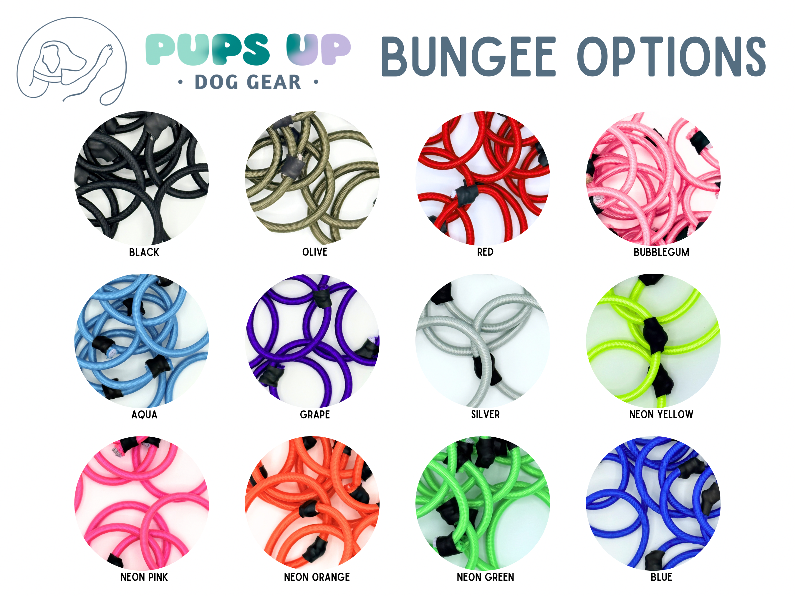 3/4" Bungee E Collar Strap