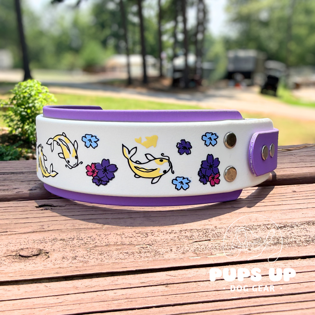 PREMADE 2" Koi & Floral Collar