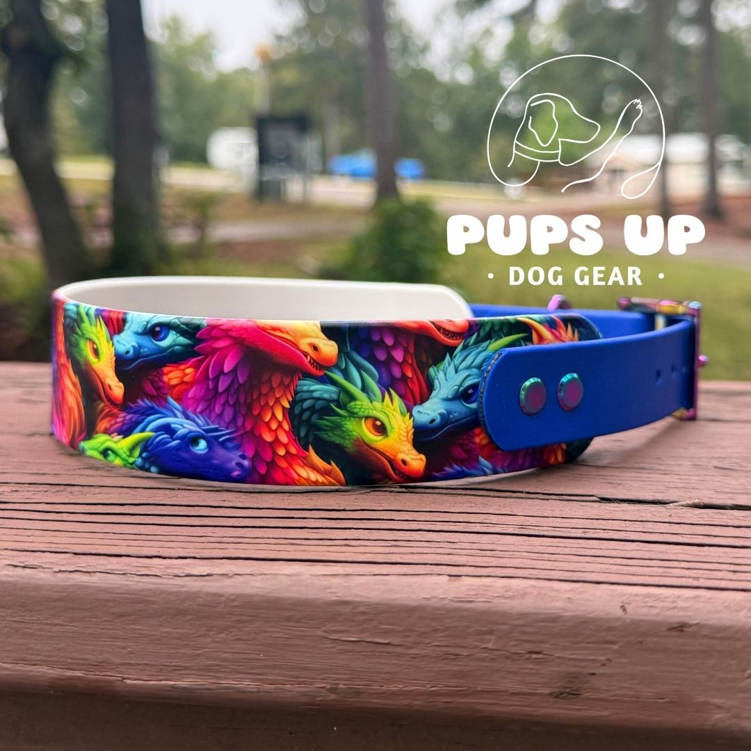 1.5" Tapered 3D Dragons Collar