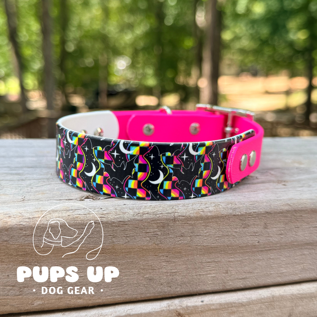 PREMADE 1" Retro Bats Collar