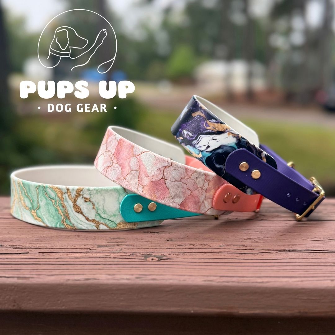 1.5" Tapered Mint Marble Collar