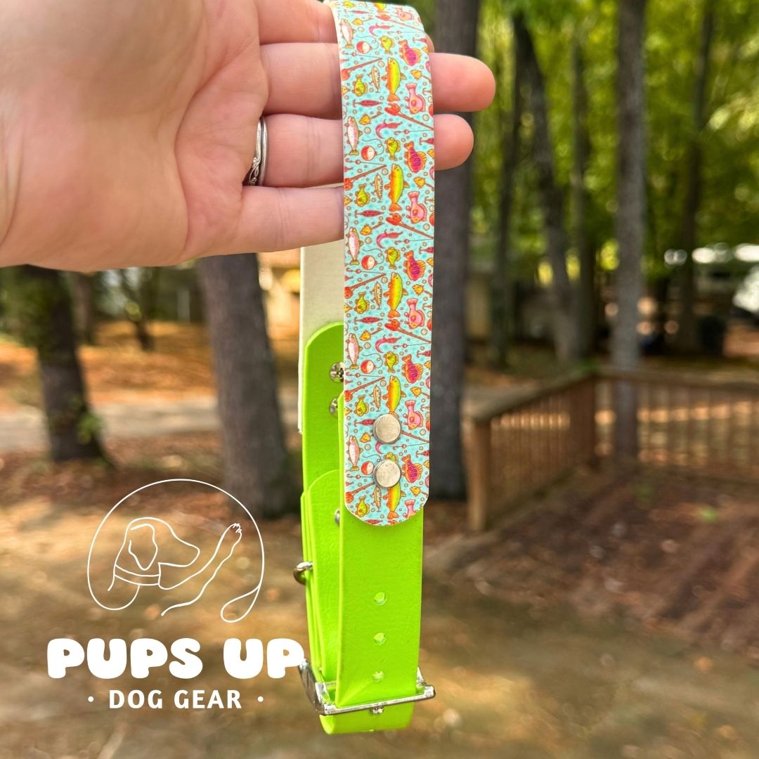 1" Gone Fishin' Solid Accent Collar