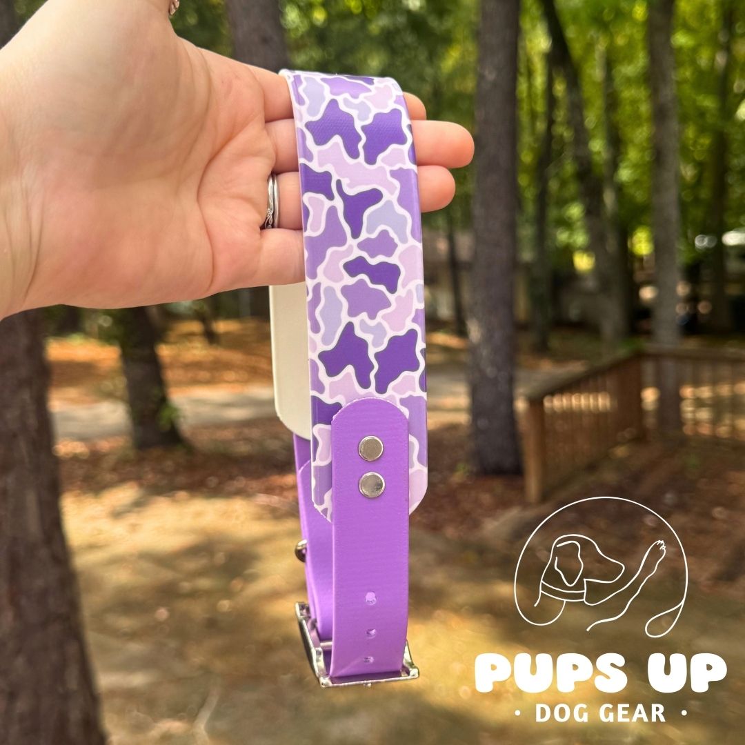 1.5" Tapered Purple Camo Collar