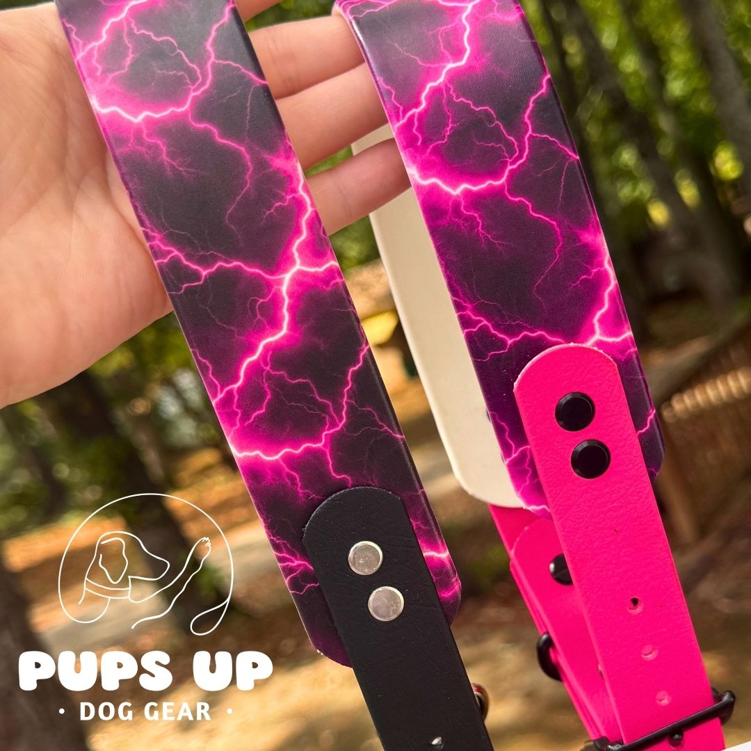 1.5" Tapered Pink Lightening Collar