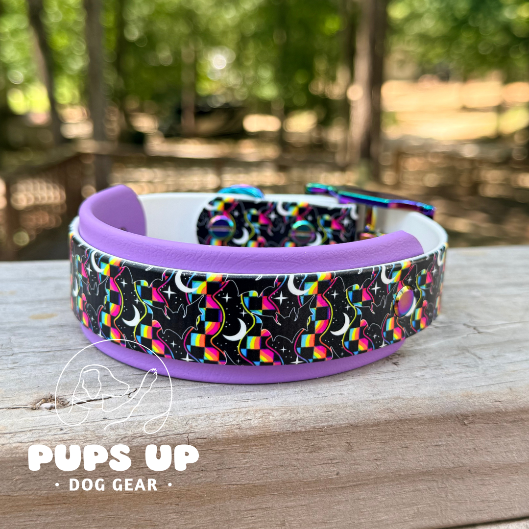 PREMADE 1.5" Retro Bats Collar