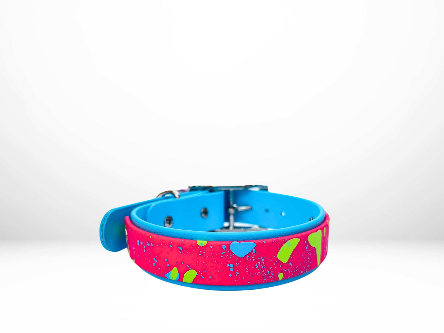 Small (11-14 Inches) Splatter Buckle Biothane Collar