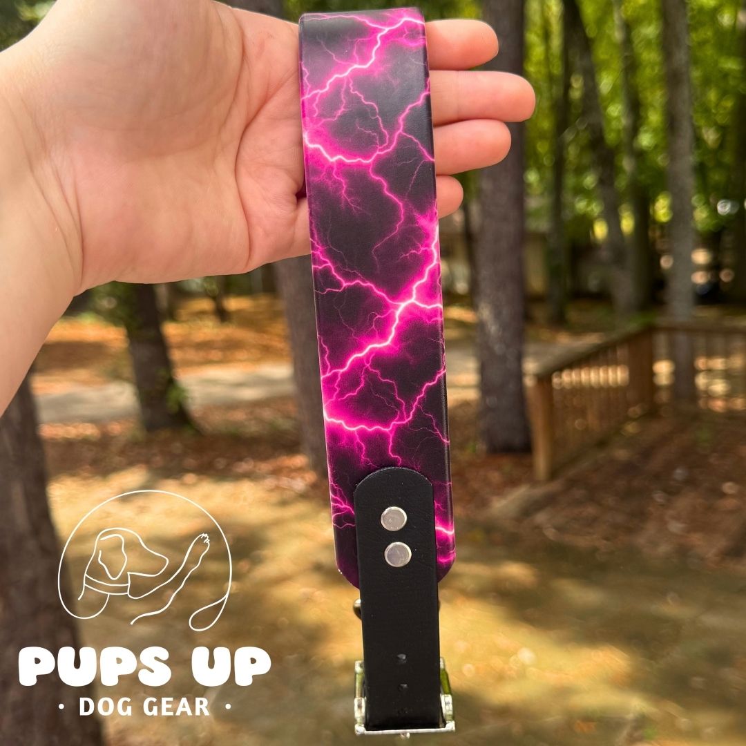 1.5" Tapered Pink Lightening Collar