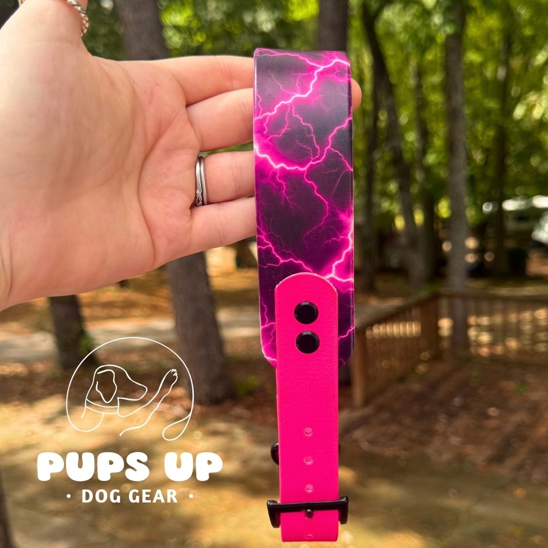 1.5" Tapered Pink Lightening Collar