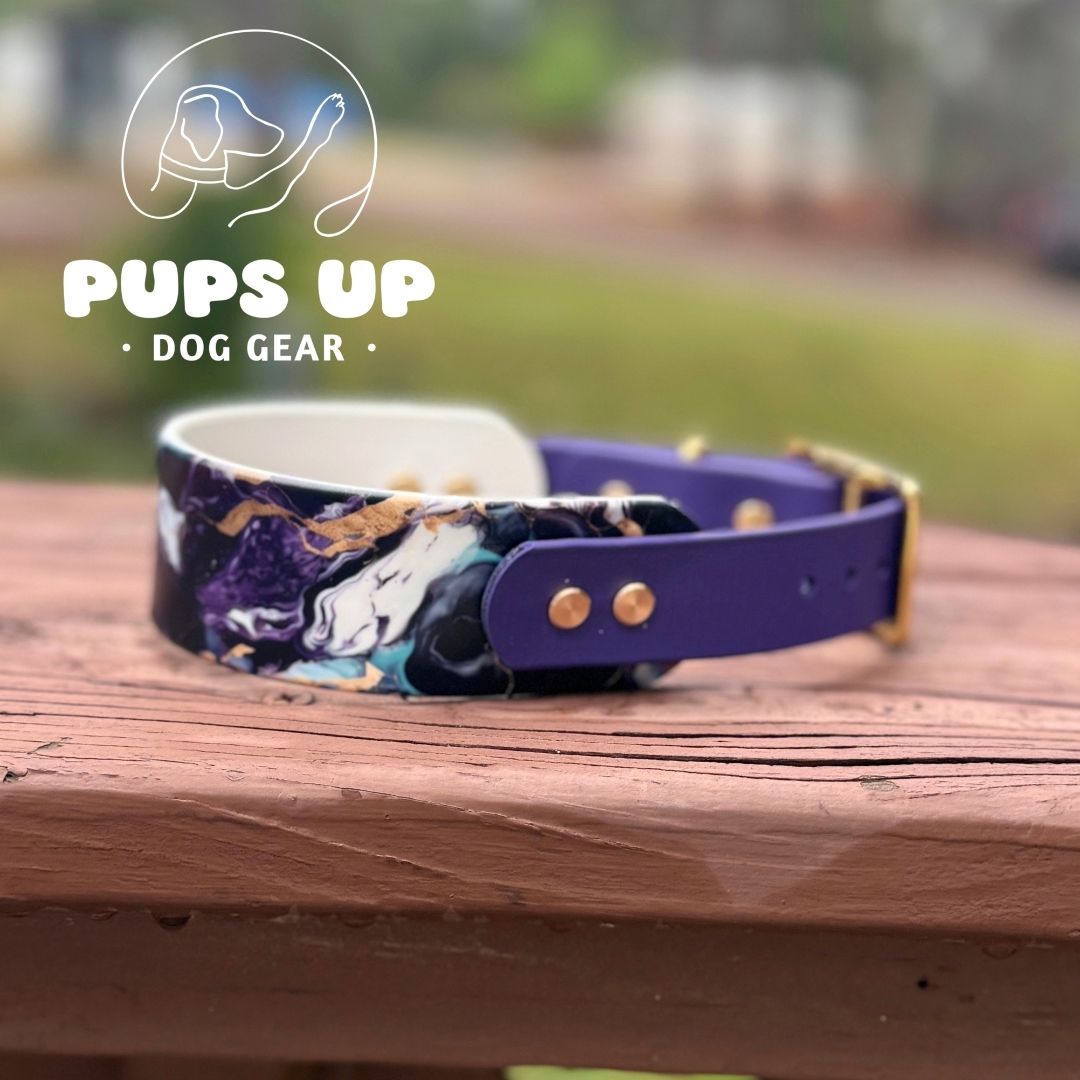 1.5" Tapered Purple Marble Collar