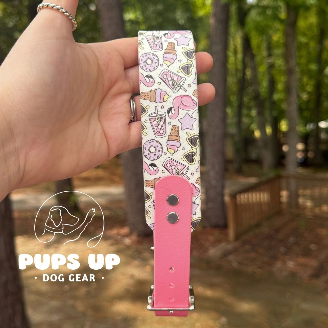 1.5" Tapered Pink Pool Party Collar