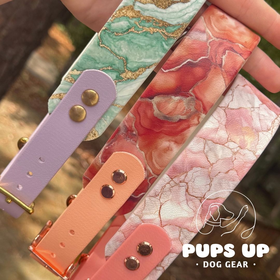 1.5" Tapered Coral Marble Collar