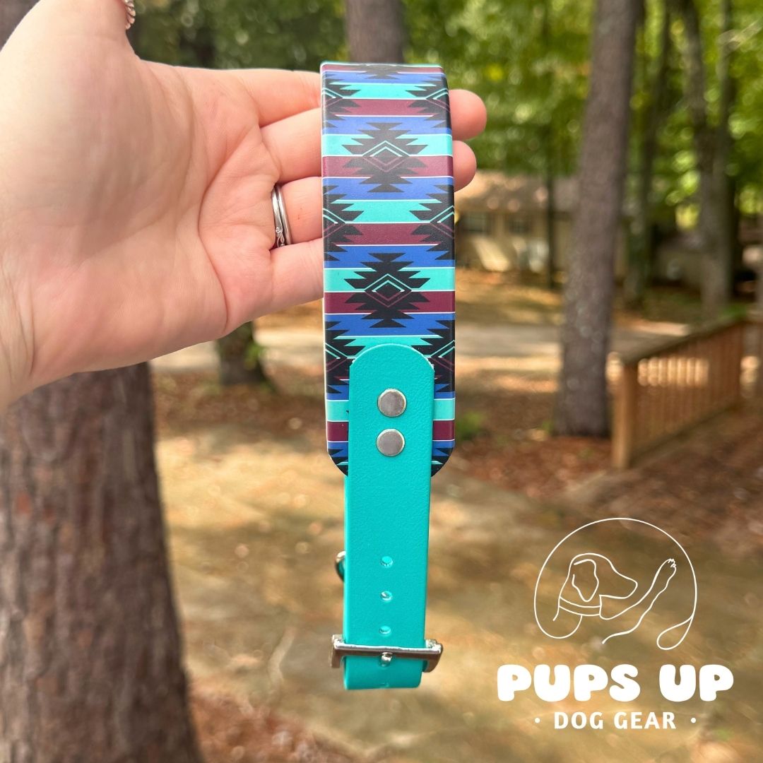 1.5" Tapered Blue Western Collar