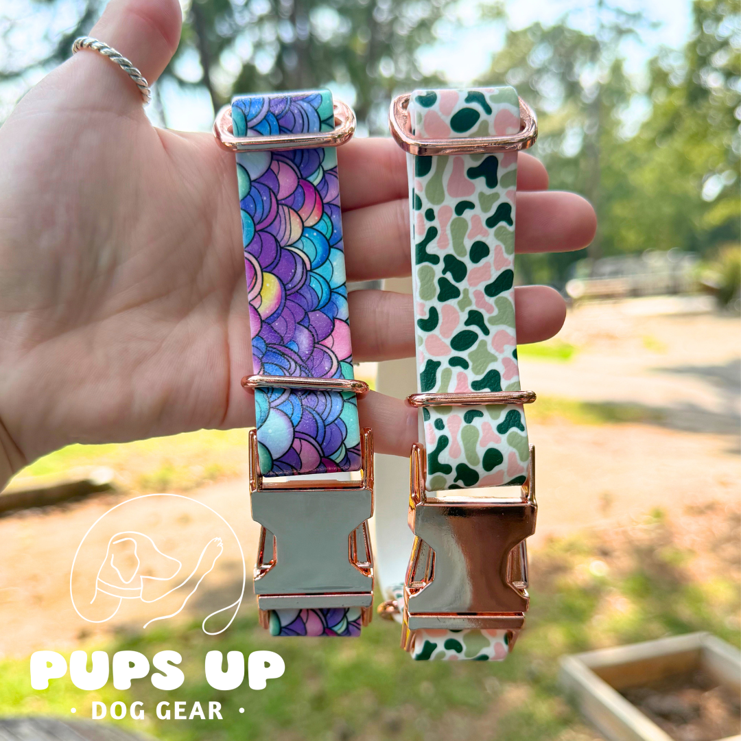 PREMADE 1" Rose Gold Camo Quick Release Collar