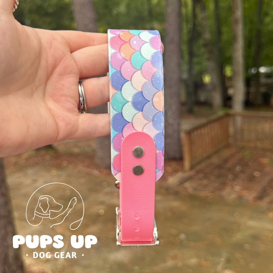 1.5" Tapered Pastel Mermaid Collar