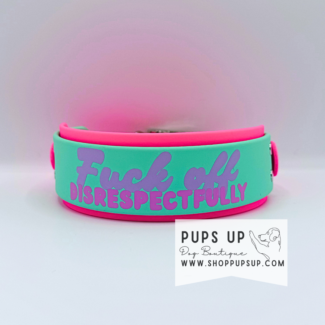 PREMADE 2” Fuck Off Disrespectfully Collar
