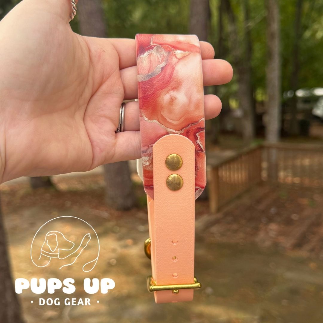 1.5" Tapered Coral Marble Collar