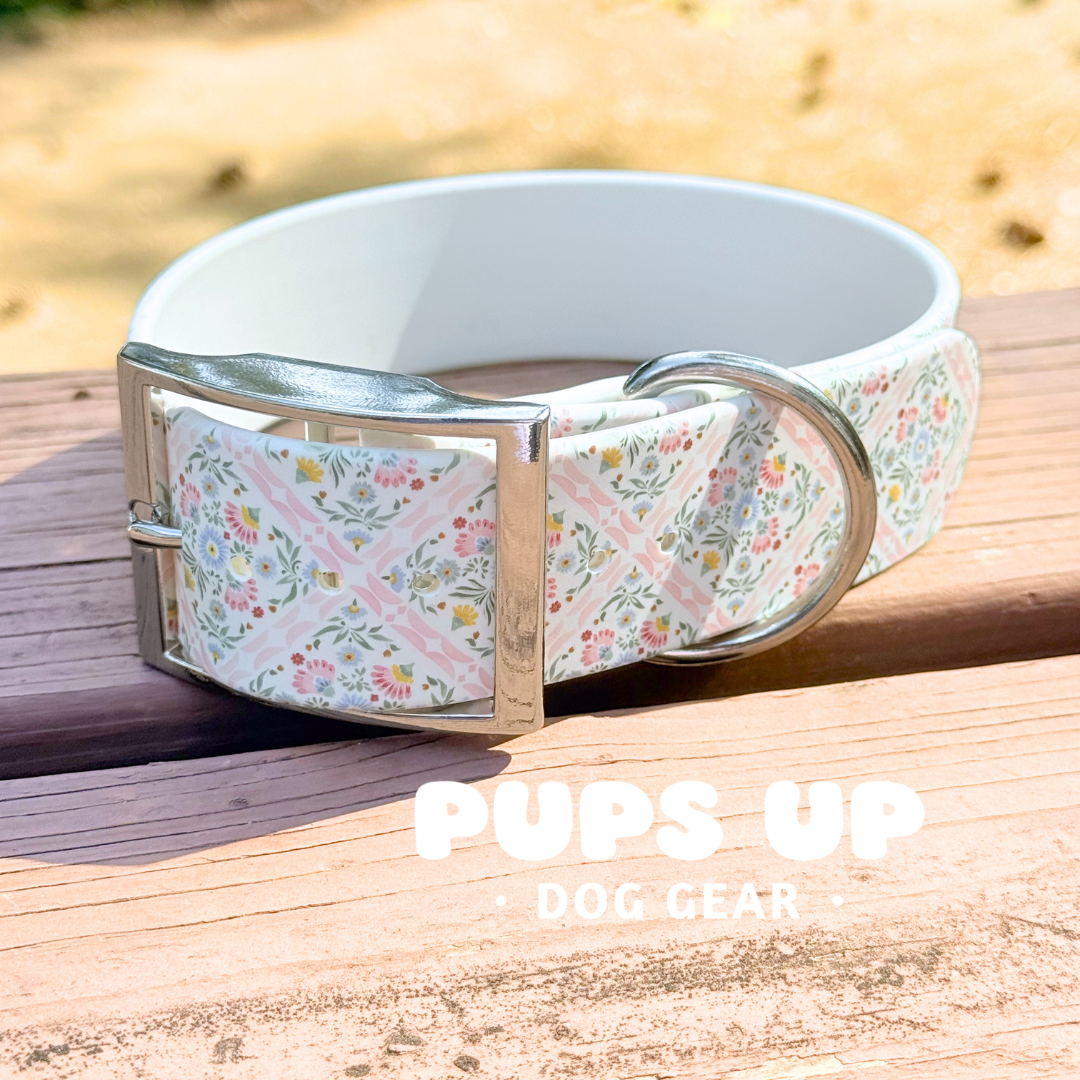PREMADE 1.5" Pink Floral Collar