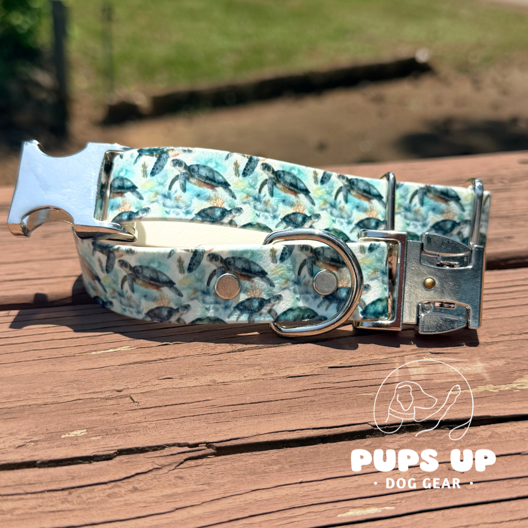 PREMADE 1" Quick Release Sea Turtles Collar