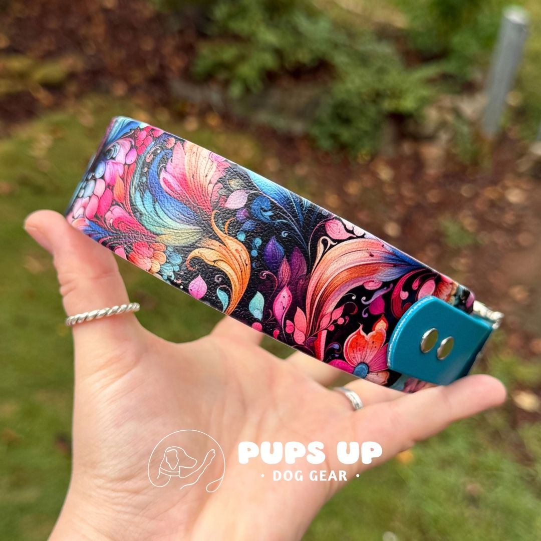 1.5" Tapered Paisley Floral Collar