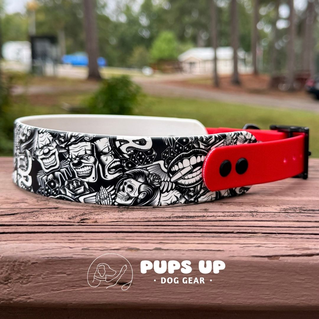 1.5" Tapered B&W Clown Masks Collar
