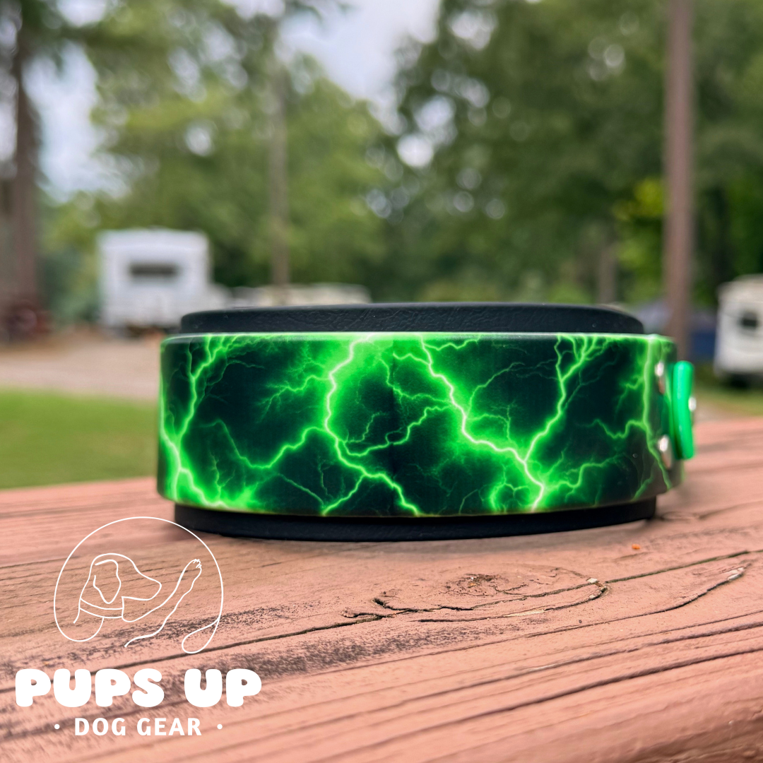 PREMADE 2" Green Lightening Collar