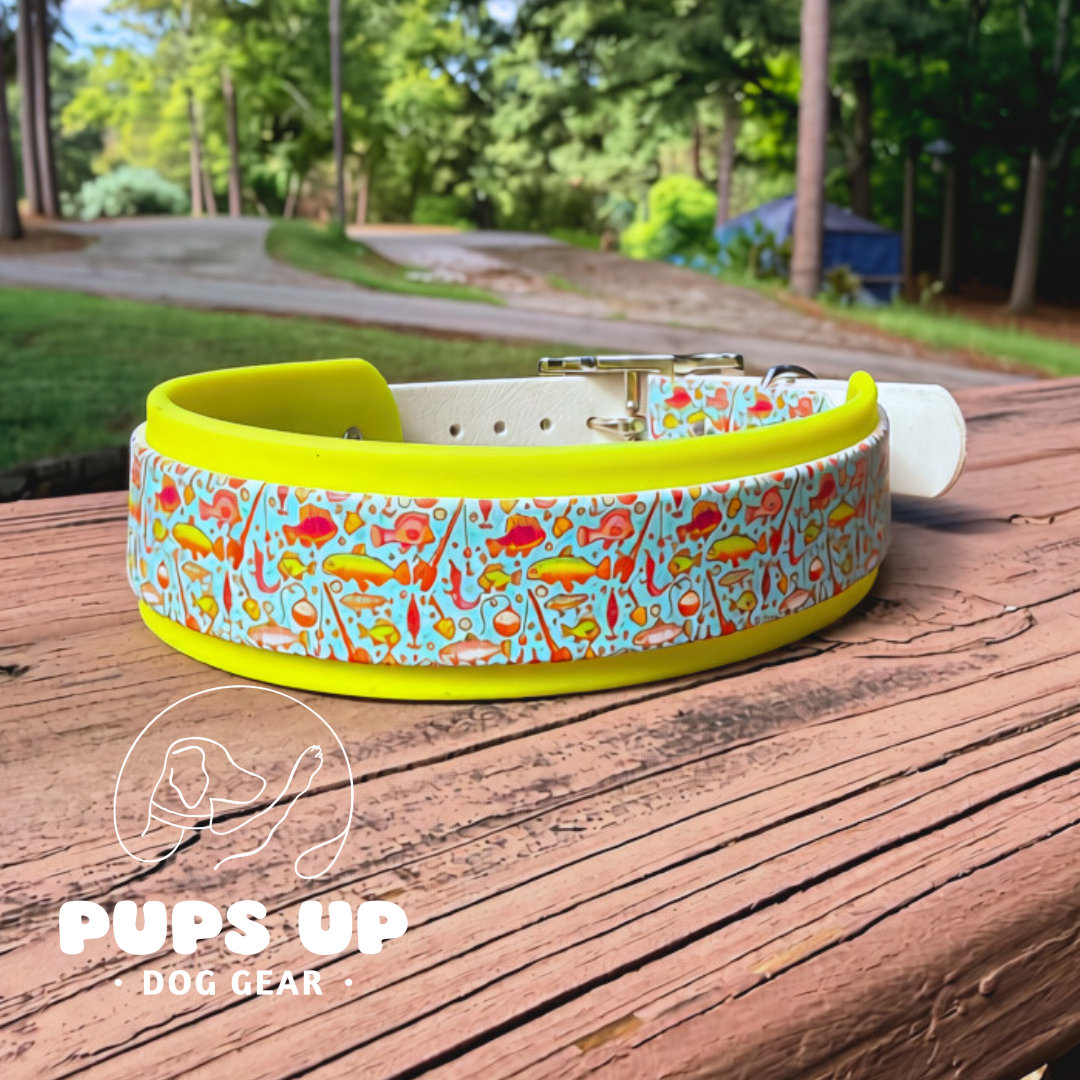 PREMADE 1.5" Gone Fishin' Layered Collar