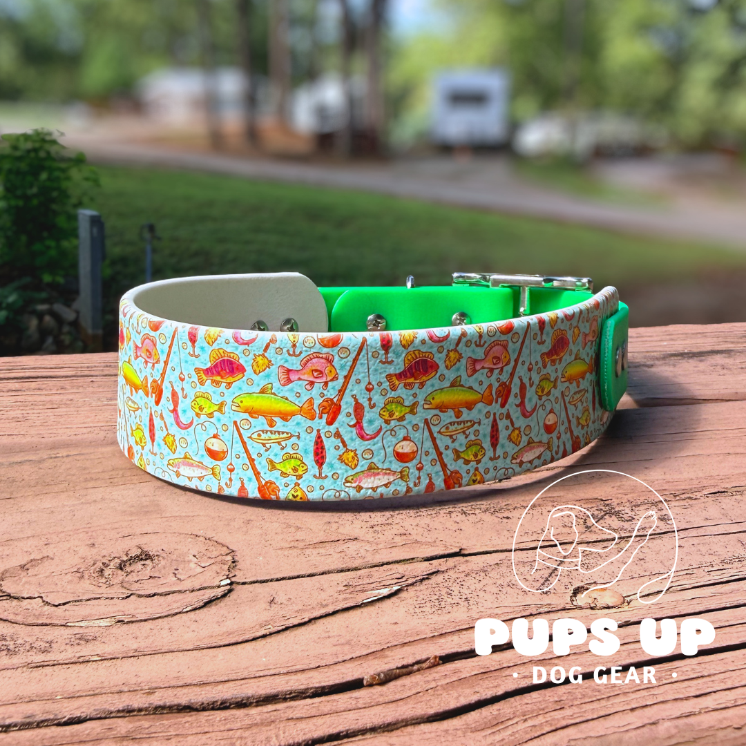 PREMADE 1.5" Gone Fishin' Taper Collar