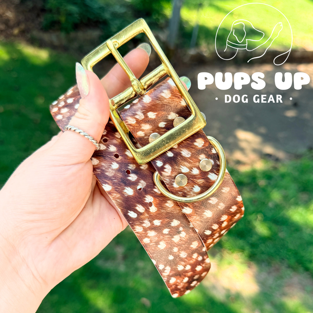 PREMADE 1.5" Fawn Flat Collar