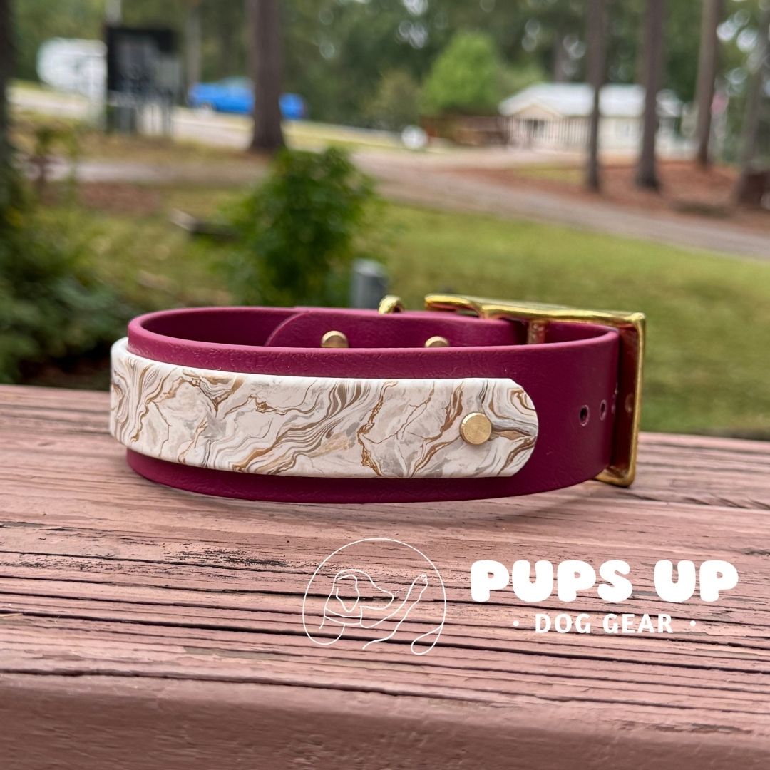 1.5" w/ Overlay Gold Marble Collar
