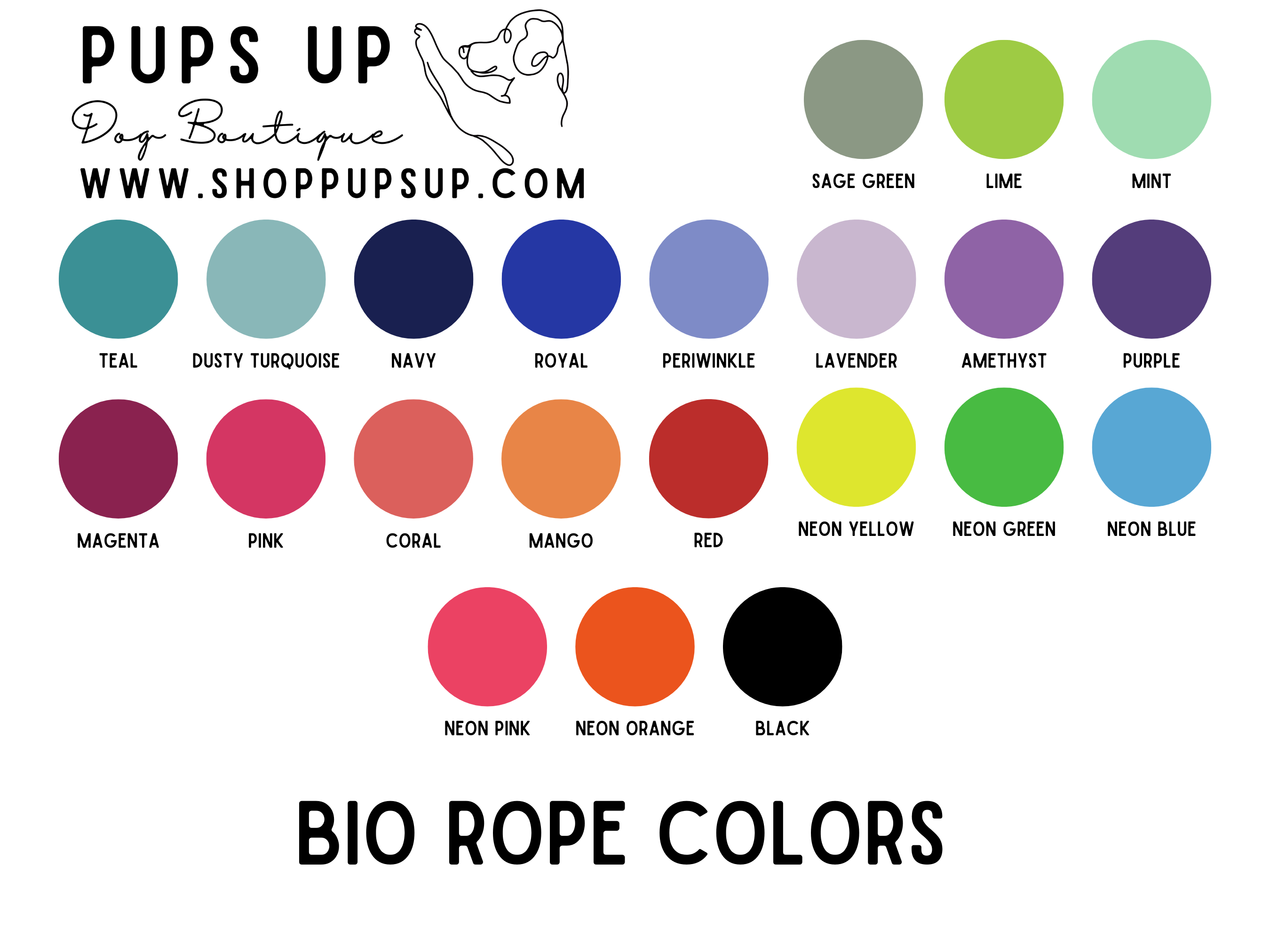 1/4" Biothane Rope Leash
