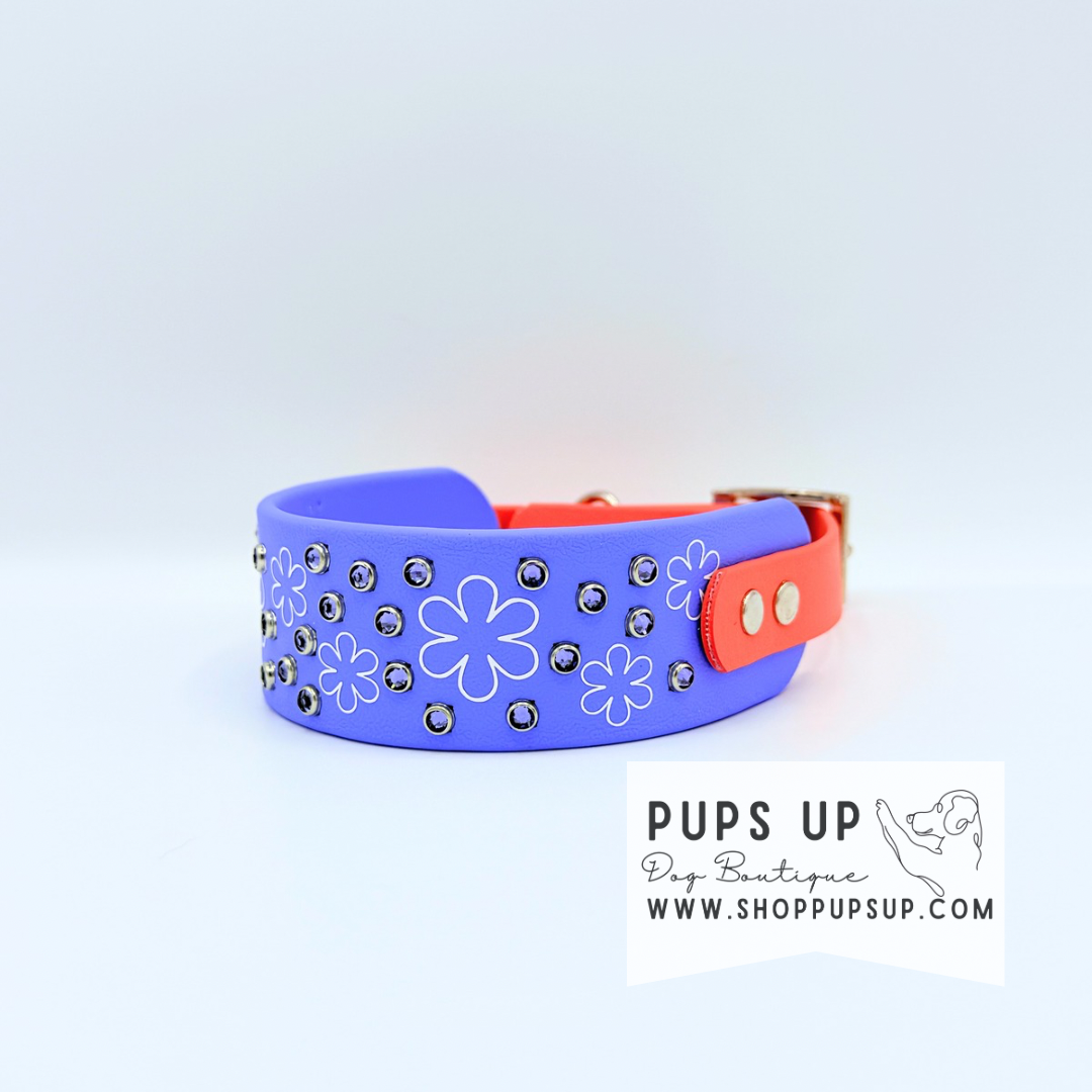 PREMADE 1.5" Tapered Floral w/ Scattered Crystal Collar