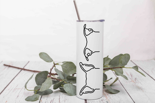 Custom Dog Outline Tumbler