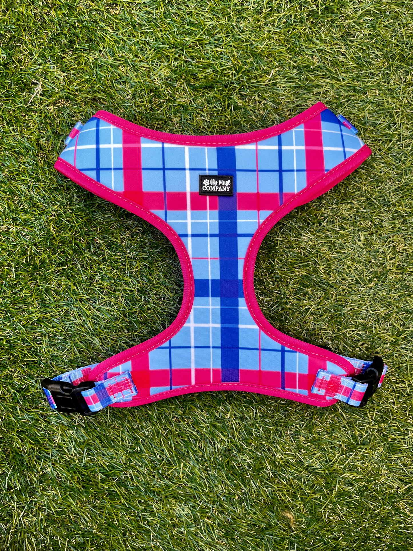 Red White and Blue Plaid Harness